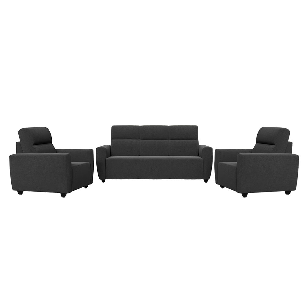 Wakefit Belizesofa set-(3+1+1) - Reflection Charcoal Grey